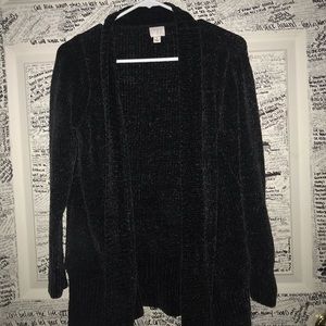 Fuzzy cardigan black, never worn